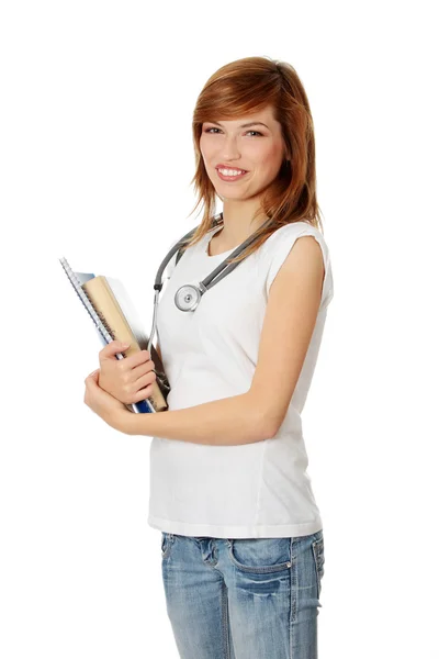 Jonge vrouwelijke geneeskunde student — Stockfoto