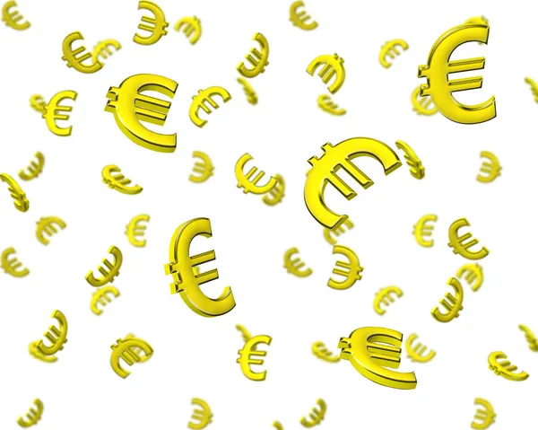 3d símbolo do euro papel de parede — Fotografia de Stock