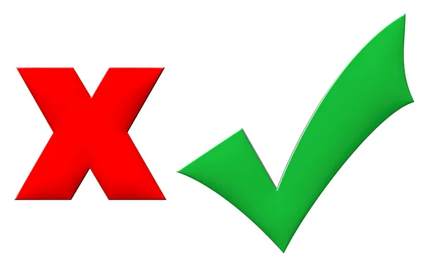 stock image 3d Yes and No symbol for vote