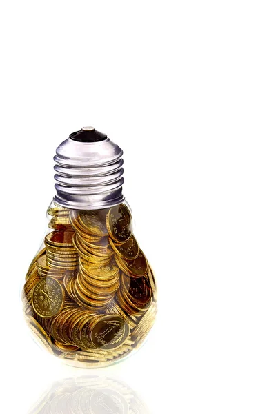 Traditionella glas-lampa och energi sparande — Stockfoto