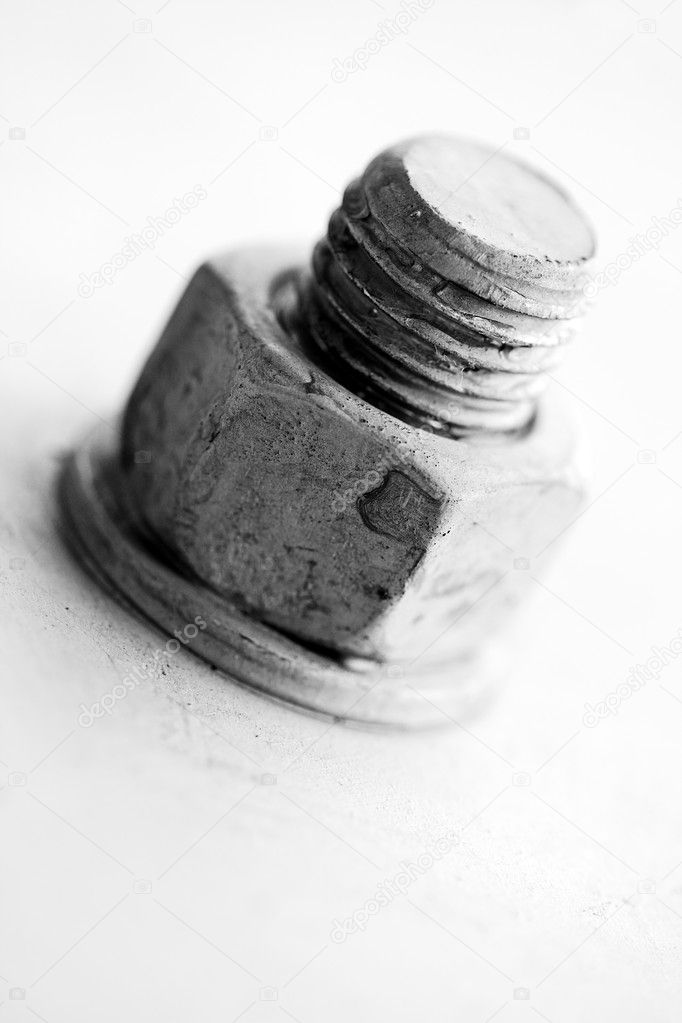 Old screw and nut