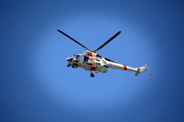 Poolse grens wacht helikopter — Stockfoto