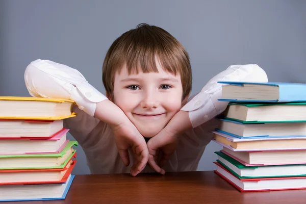 Boy and books — Stock Photo, Image