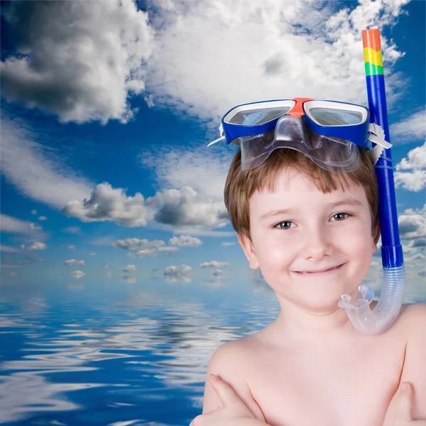 Çocuk yüzme maskesi — Stok fotoğraf