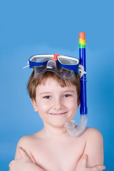 stock image Boy in swimming mask