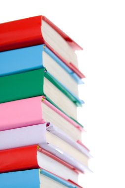 Renkli kitap yığını