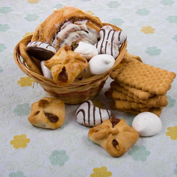 Különböző kekszek és édességek — Stock Fotó