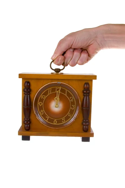 Man's hand with the clock — Stock Photo, Image