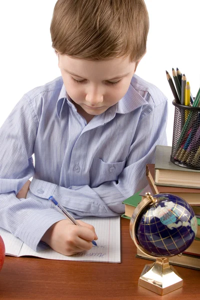 Chłopiec pracę domową — Zdjęcie stockowe