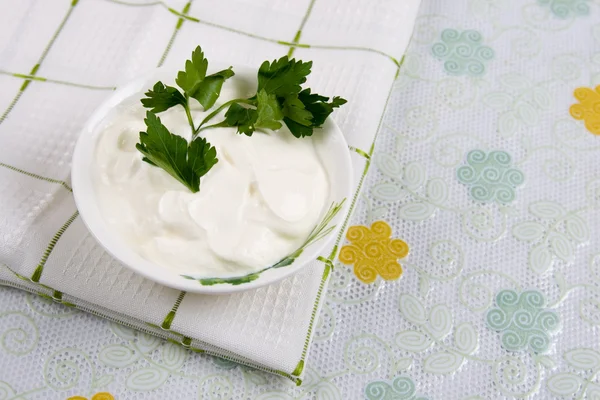 stock image Bowl of sour cream