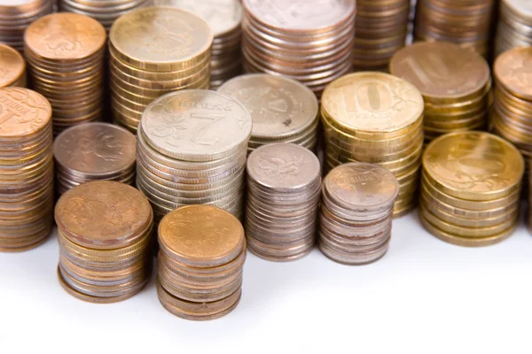 Towers from coins — Stock Photo, Image
