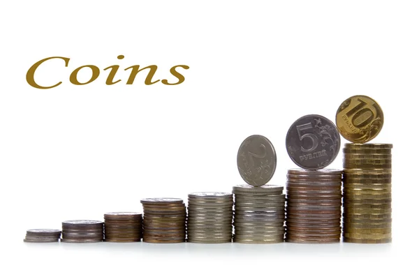Escalera de monedas — Foto de Stock