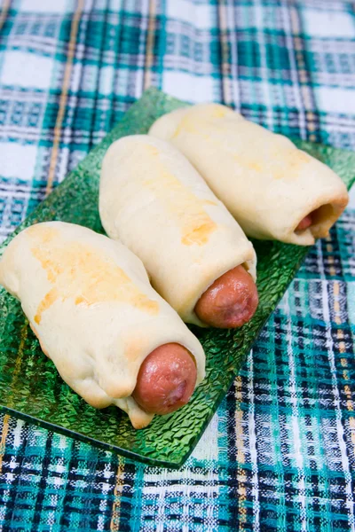 stock image Pasties with sausages