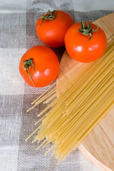 stock image Spaghetti and tomatos