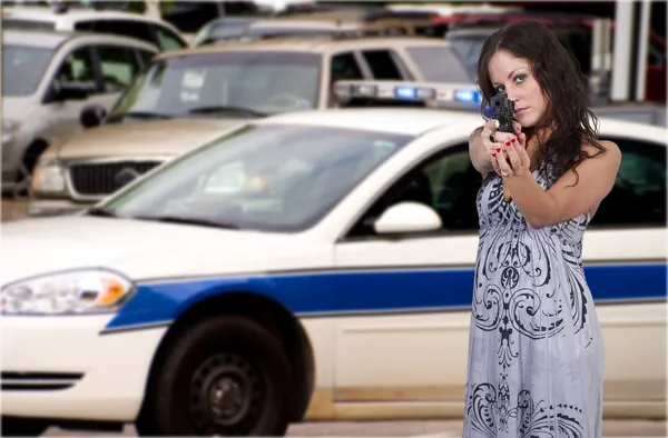 Politie-vrouw — Stockfoto
