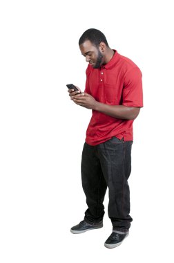 Man Texting clipart