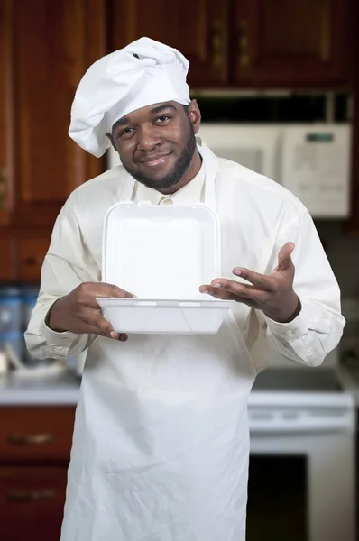 Chef-kok takeout — Stockfoto