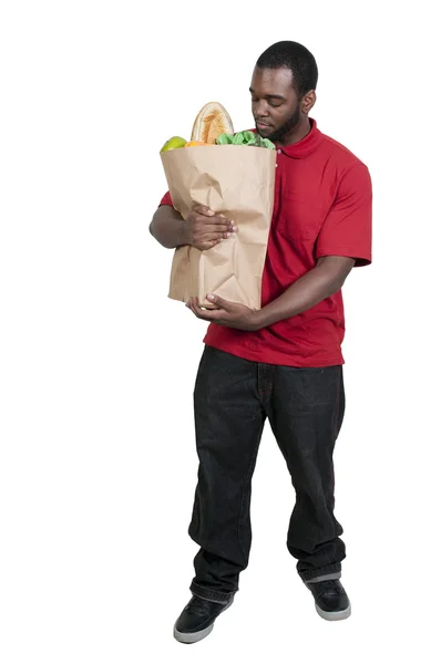 Hombre compras de comestibles — Foto de Stock