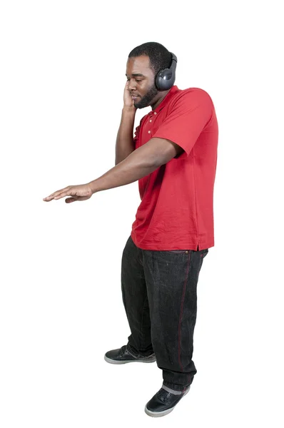 Man listening to Headphones — Stock Photo, Image