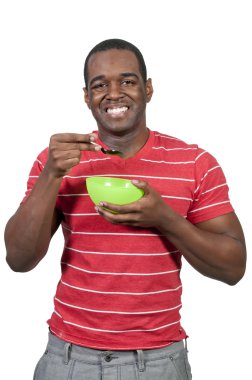 Black Man Eating clipart