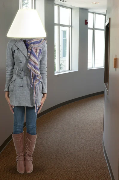 Lidské stojací lampa — Stock fotografie