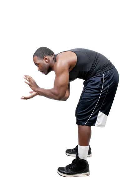Black Man Playing Football — Stock Photo, Image