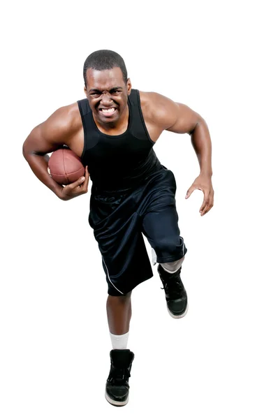 Hombre negro jugando al fútbol —  Fotos de Stock