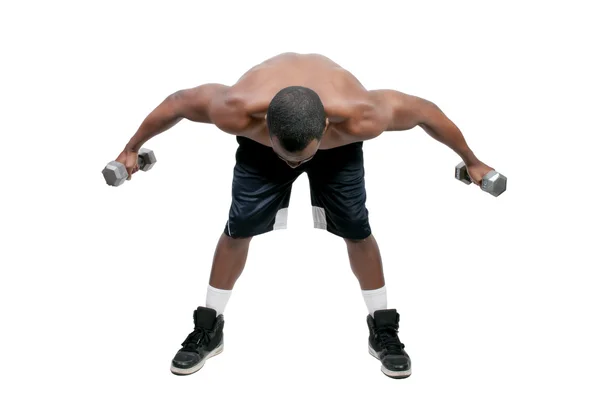 Black Man Lifting Weight — Stock Photo, Image