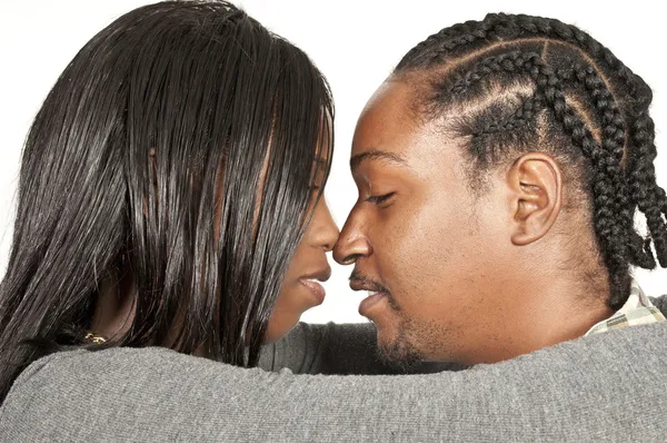 Noir afro-américain couple — Photo