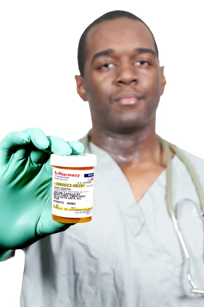 Bottiglia di pillole di prescrizione — Foto Stock