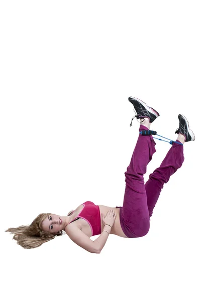 Mujer haciendo ejercicio — Foto de Stock