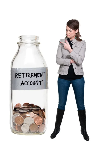 stock image Woman Holding Her Retirement Account