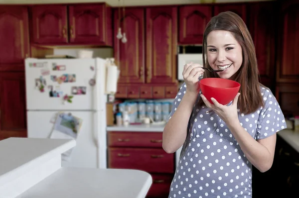 Woman Eating — Stock Image Woman Eating Royalty Free Stock Photos