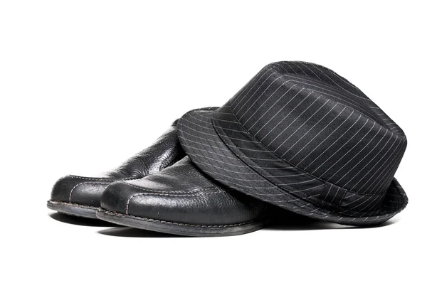 Fedora and Dress Shoes — Stock Photo, Image