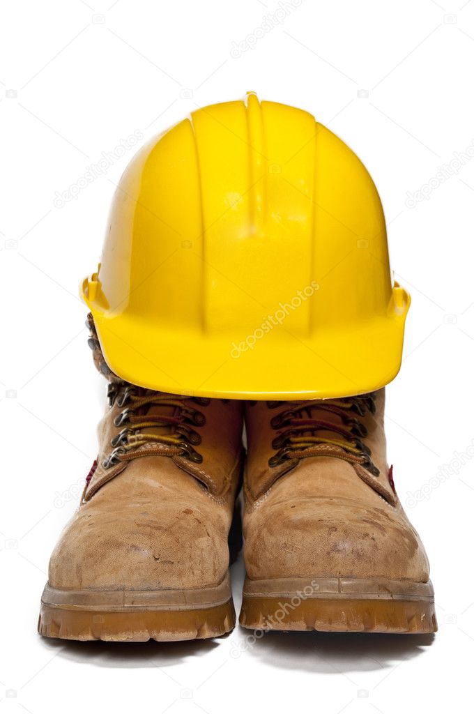 Hard Hat and Work Boots