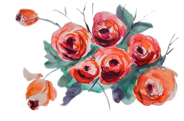 Flores de rosas estilizadas — Foto de Stock