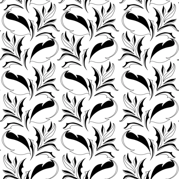 Papier peint sans couture noir et blanc — Image vectorielle