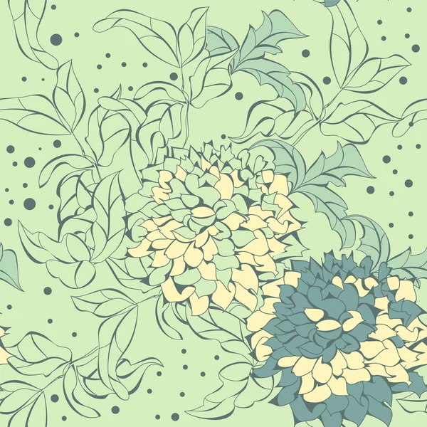 Vektor nahtloses Muster mit Blumen — Stockvektor