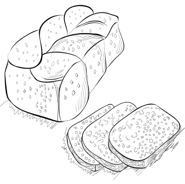 빵의 그림 — 스톡 벡터