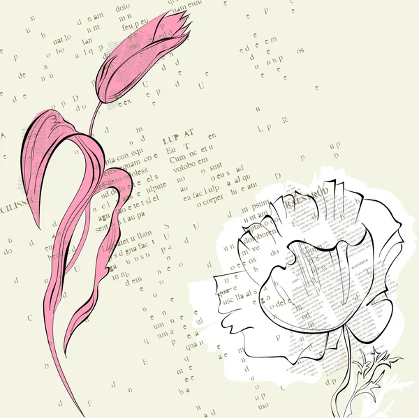 Stilisierte Blumen — Stockvektor