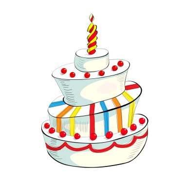 Illustration of cake clipart