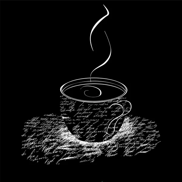 Eine Tasse Kaffee — Stockvektor