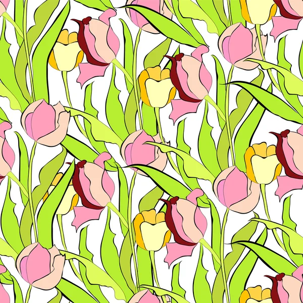 春のシームレスな壁紙 — ストックベクタ