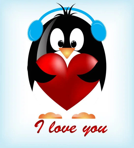 Vecteur Pingouins Saint-Valentin — Image vectorielle