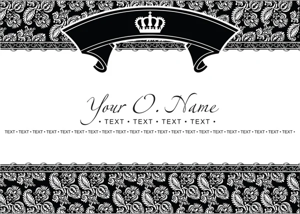 Vector Small Title Frame and Pattern Stock Illustration