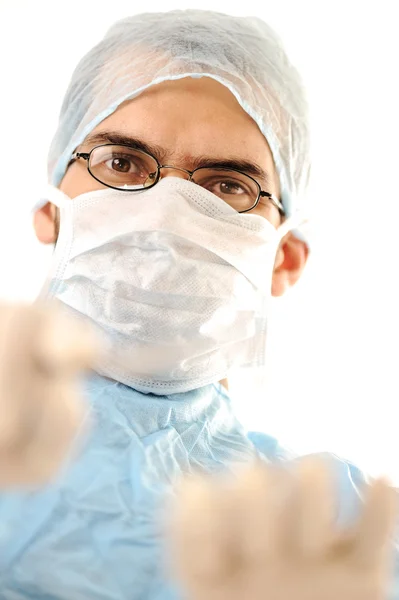 Χειρουργός γιατρός πριν πάτε σε χειρουργική επέμβαση — Φωτογραφία Αρχείου