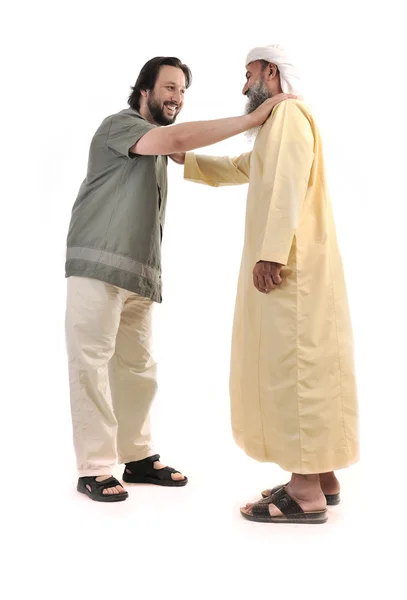 Arabski Muzułmanin biznesmen człowiek drżenie rąk — Zdjęcie stockowe