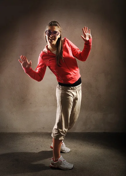Bailarina de breakdance — Foto de Stock