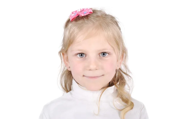 Όμορφη ξανθιά μικρό κορίτσι πορτρέτο Royalty Free Εικόνες Αρχείου