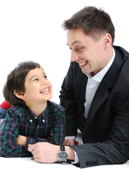 Happy father and son together Royalty Free Stock Photos